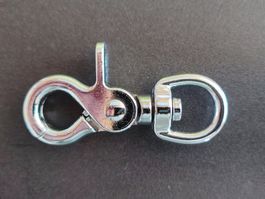 Scherenkarabiner silber, 61x13mm