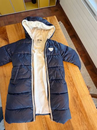 Steiff Wintermantel dunkelblau mit Kapuze gebraucht Gr. 110