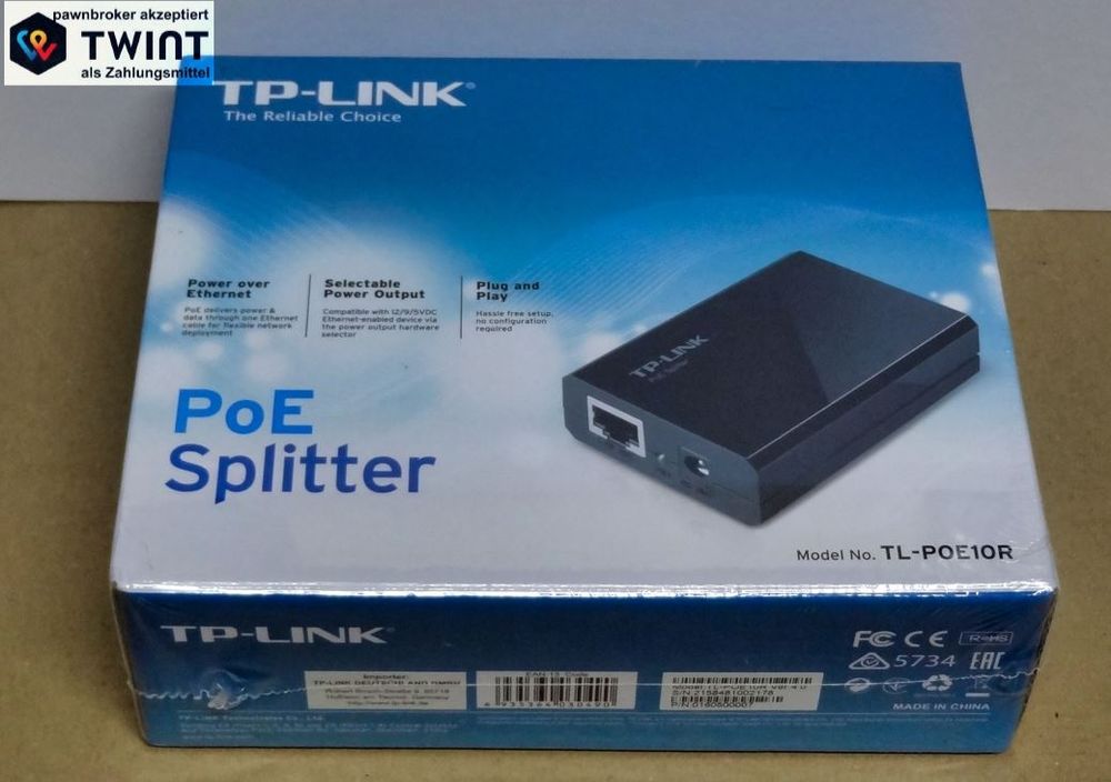 TP-Link TL-POE10R PoE Splitter OVP (Neu und originalverpackt) in Zuzwil ...