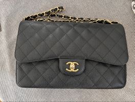 Chanel Classic Flapbag Caviar Black Leather Gold Hardware