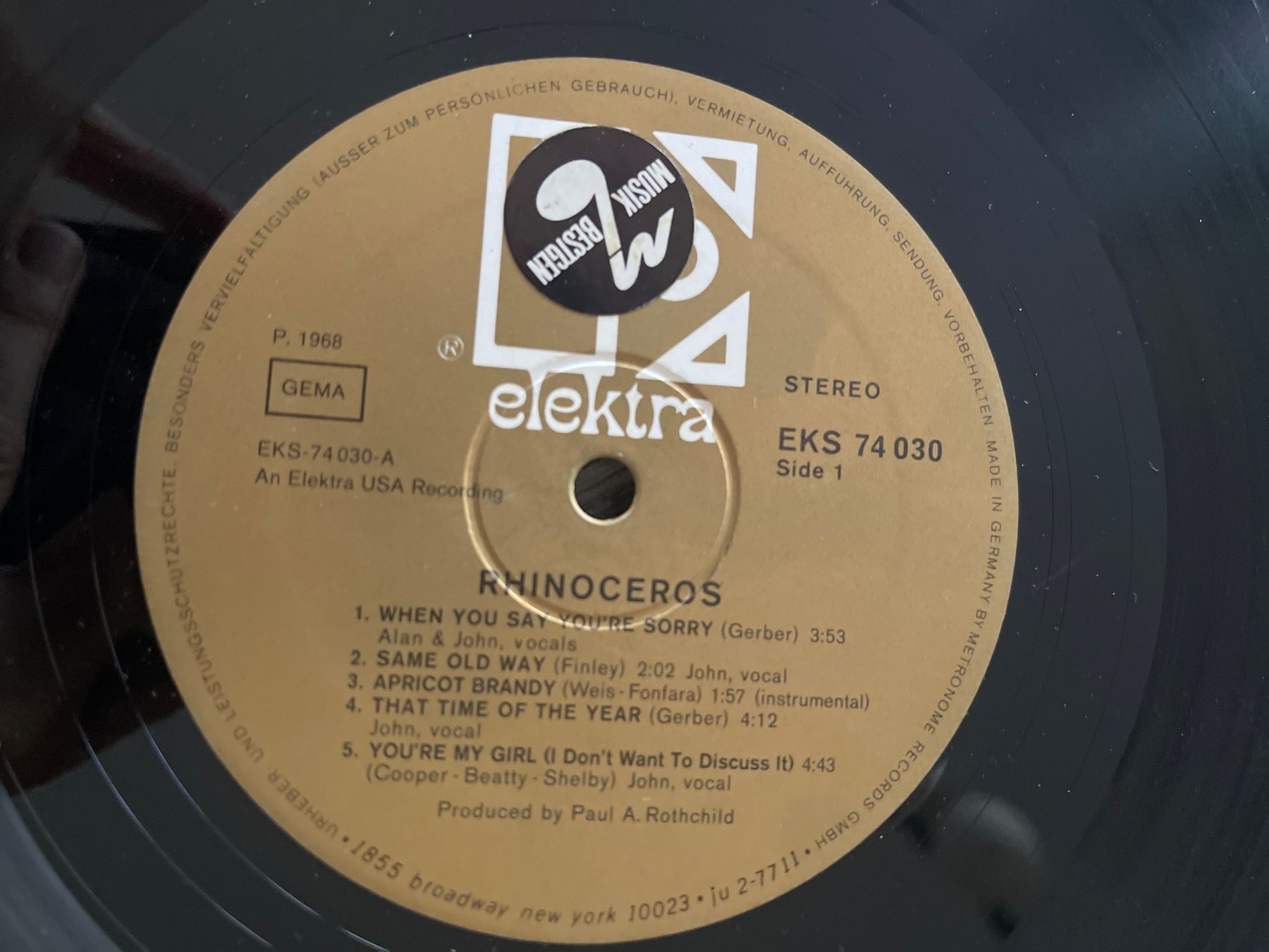 Dischi in vinile: A673/Rhinoceros – Usato da Frutigen venduto da Philippe_jsp 2