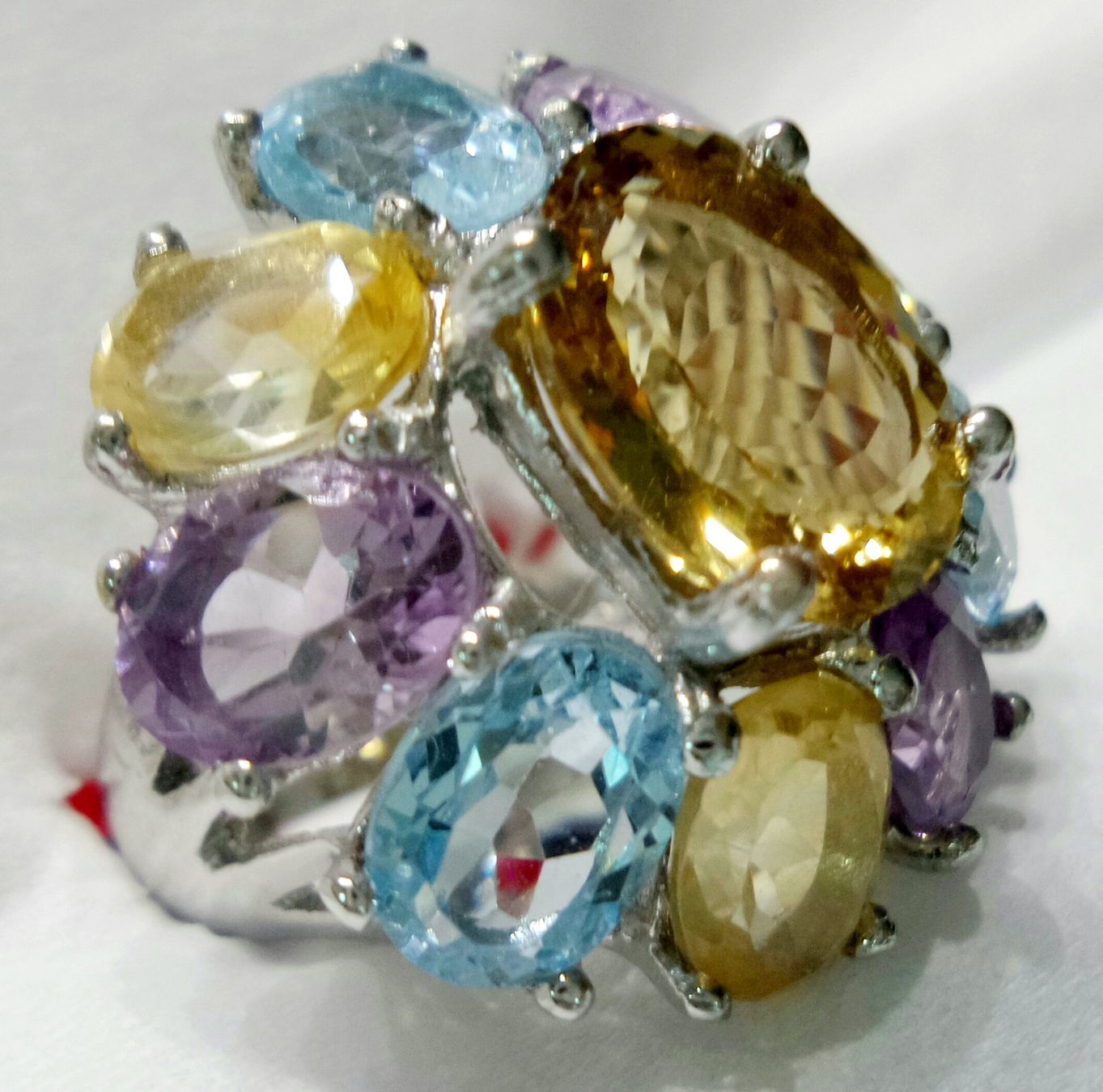 Anelli: Edelstein Fingerring Blume – Nuovo e nell'imballaggio originale da Zürich venduto da adriben 4