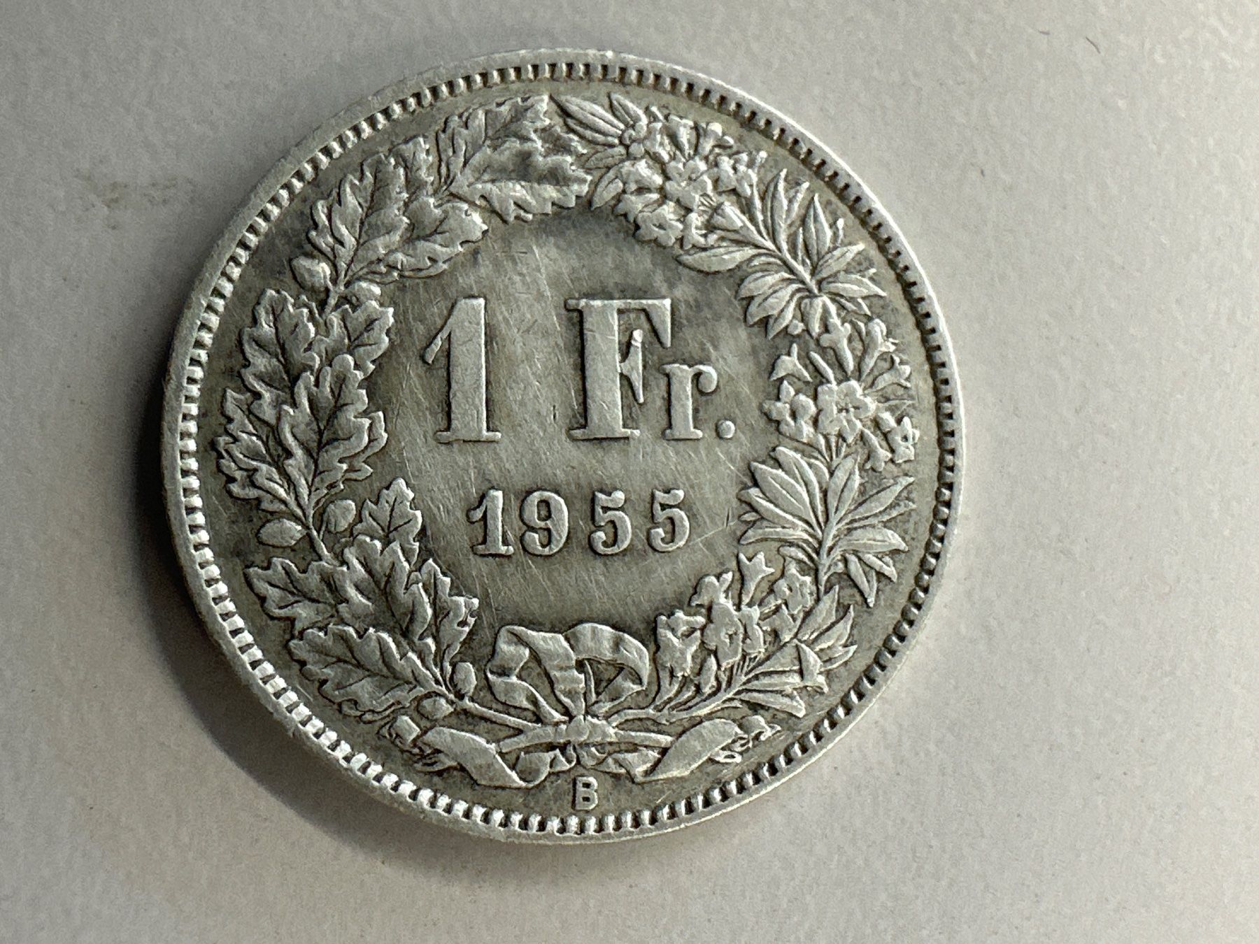 Tutti le monete: 1 Fr. Silber Schweiz 1955 ss – Usato da Herisau venduto da herau