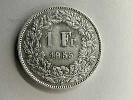 1 Fr. Silber Schweiz 1955 ss