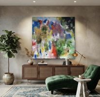 Gemälde " Farbenspiel der Gefühle " handmade 90×90