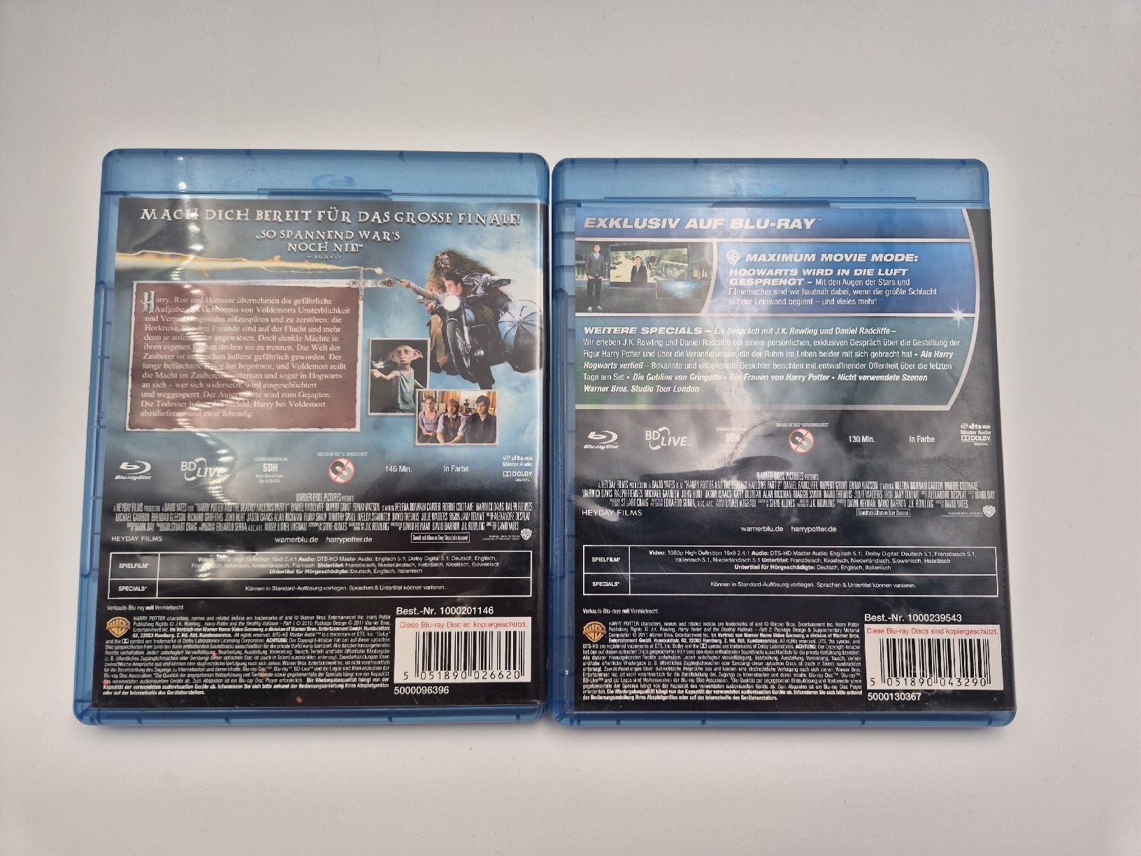 Alle DVDs: Harry Potter Heiligtümer des Todes 1&2 Blu-Rays – Gebraucht aus Ettiswil von beekeper13 1