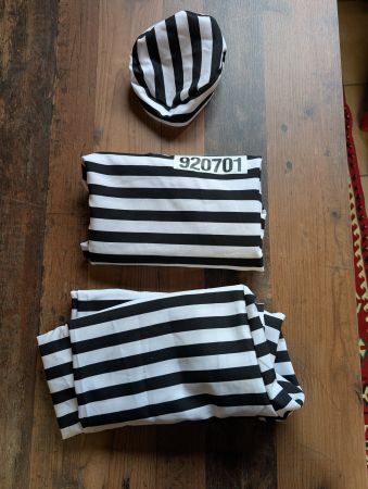 Gefangenen Kostüm Grösse XXL, Herren Fasnacht Karneval