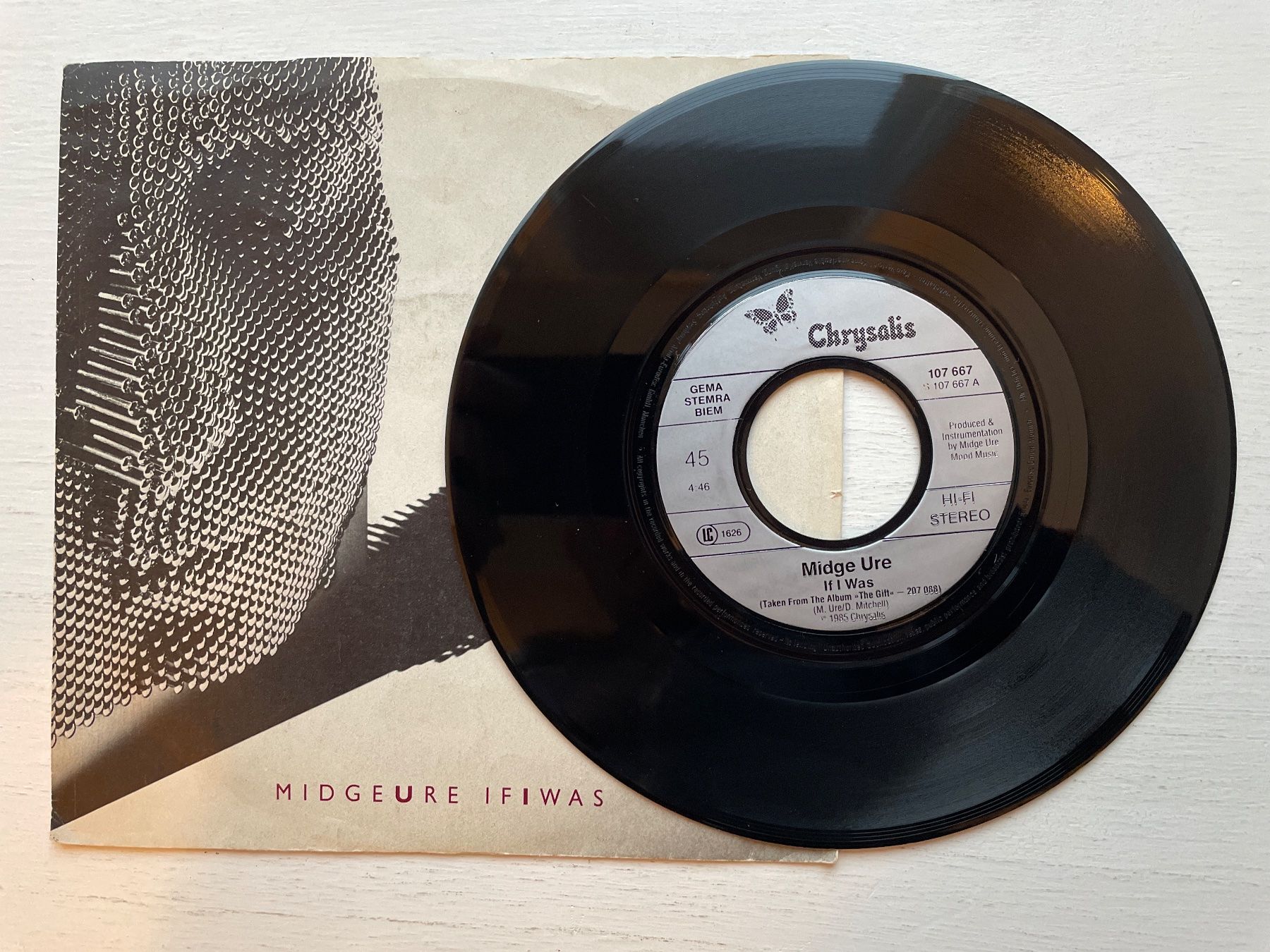 Schallplatten: Midge Ure - If I Was - 7" Single, 1985 – Gebraucht aus Zürich von Andy_t71 2