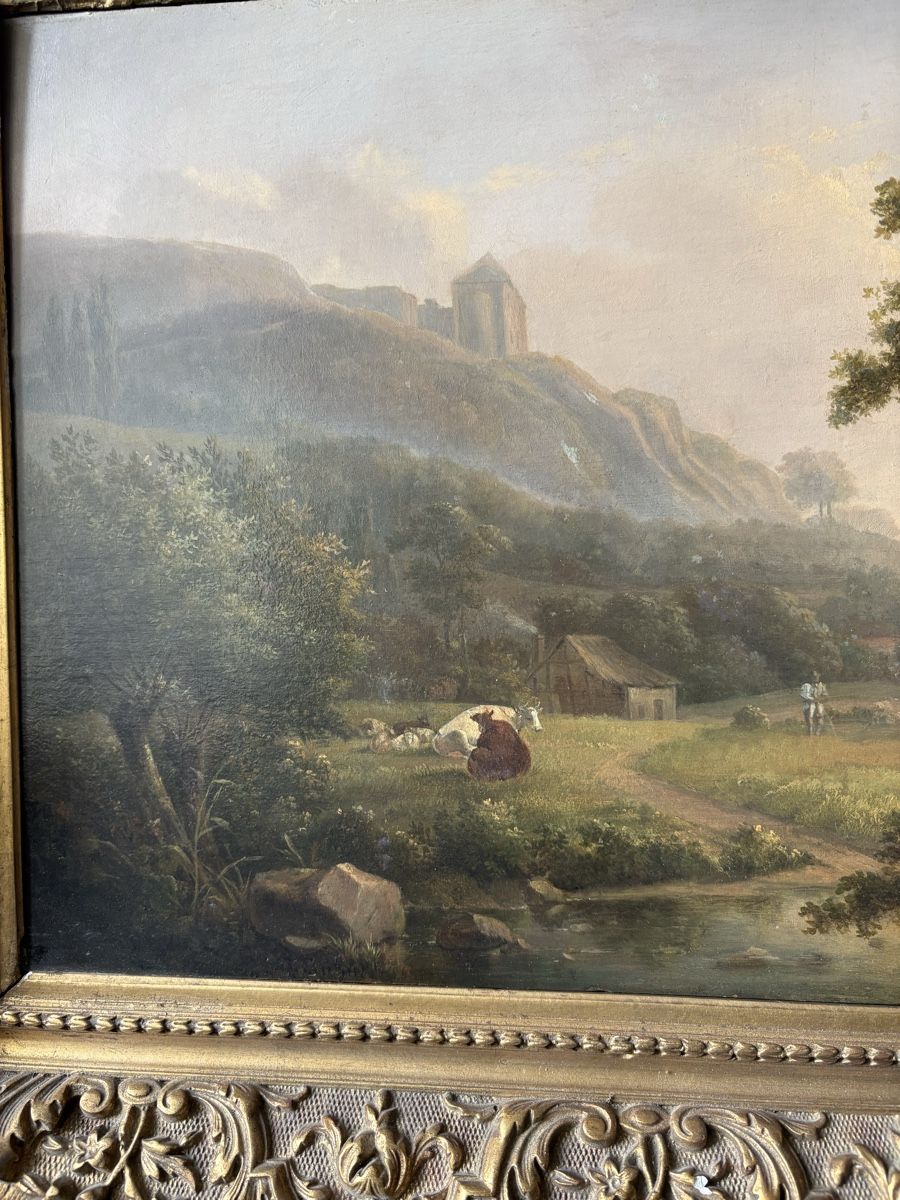 Dipinti: Landschaft, von Jules Joseph Ducorron, 1846 – Usato da Gattikon venduto da mo.suter 3