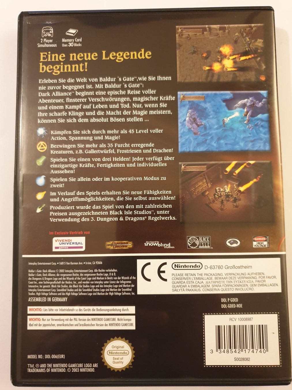 Giochi: Baldur's Gate Dark Alliance / Nintendo Gamecube – Usato da Rain venduto da Laupia 1