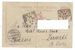 Postkarte Ganzsache gelaufen 1895