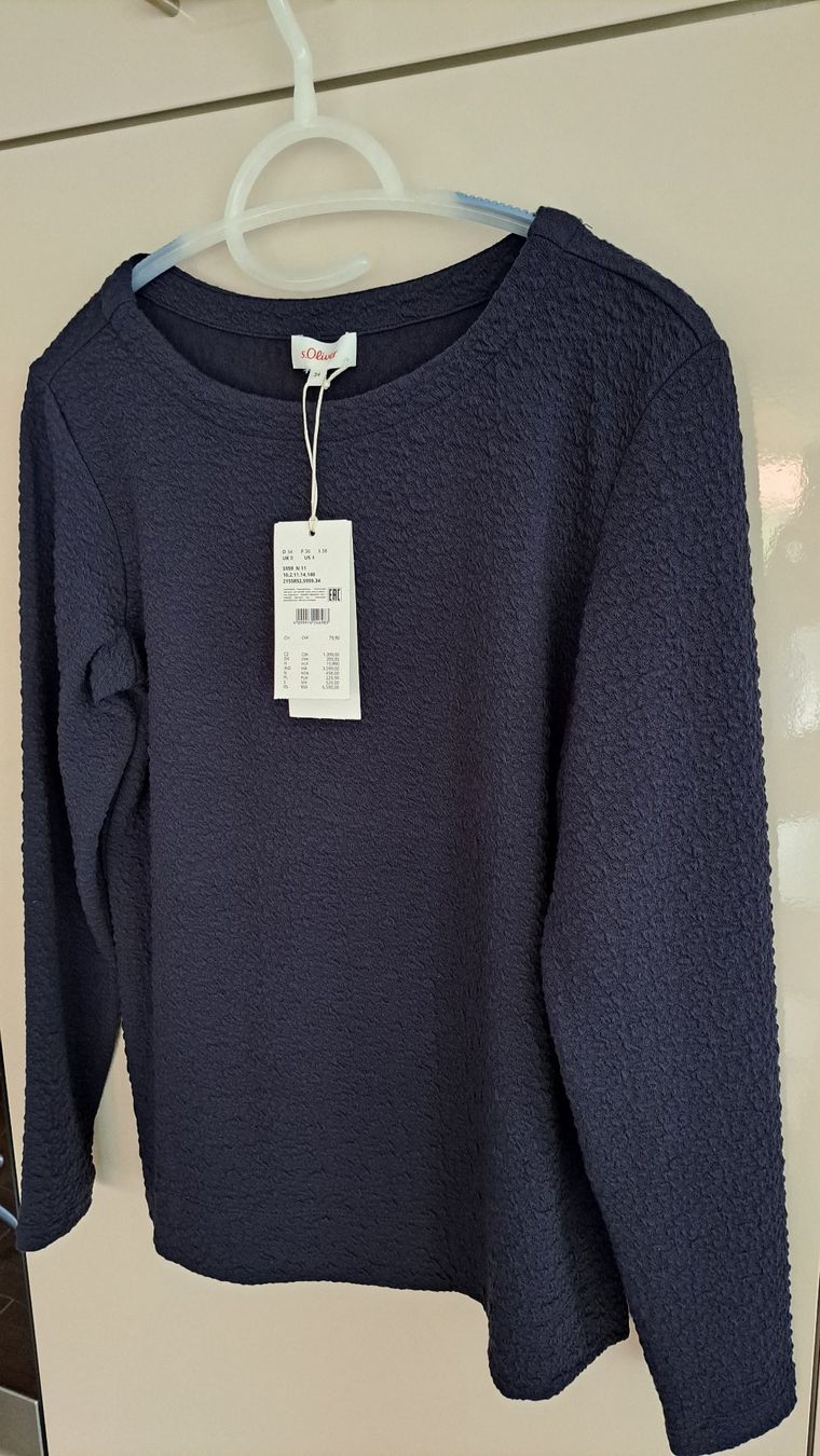 S.Oliver T-Shirts: Sweatshirt mit Jacquard-Muster – Neu und originalverpackt aus Elgg von Semmerli 2