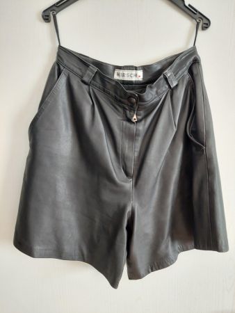 Lederhose kurz Gr. 40 Schwarz Marke Hirsch