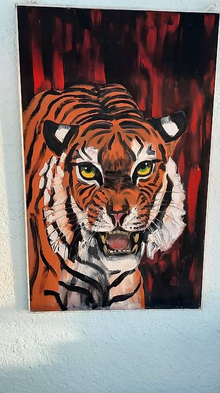 Dipinti: Tiger Ölbild – Usato da Zuckenriet venduto da Delta31