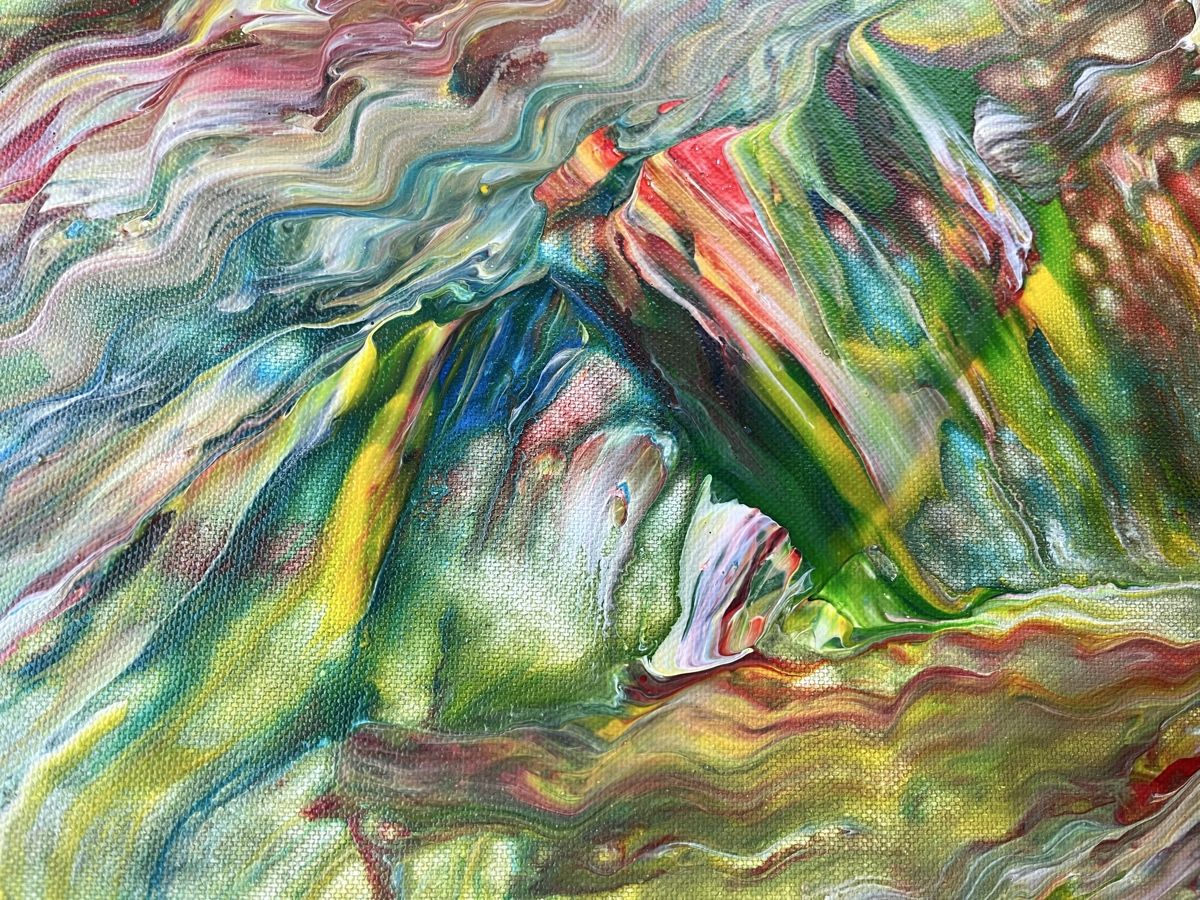 Gemälde: Abstraktes Gemälde, Acrylfarben, 30x40 cm, Unikat – Neu (gemäss Beschreibung) aus Hochdorf von Jasminurschel 4