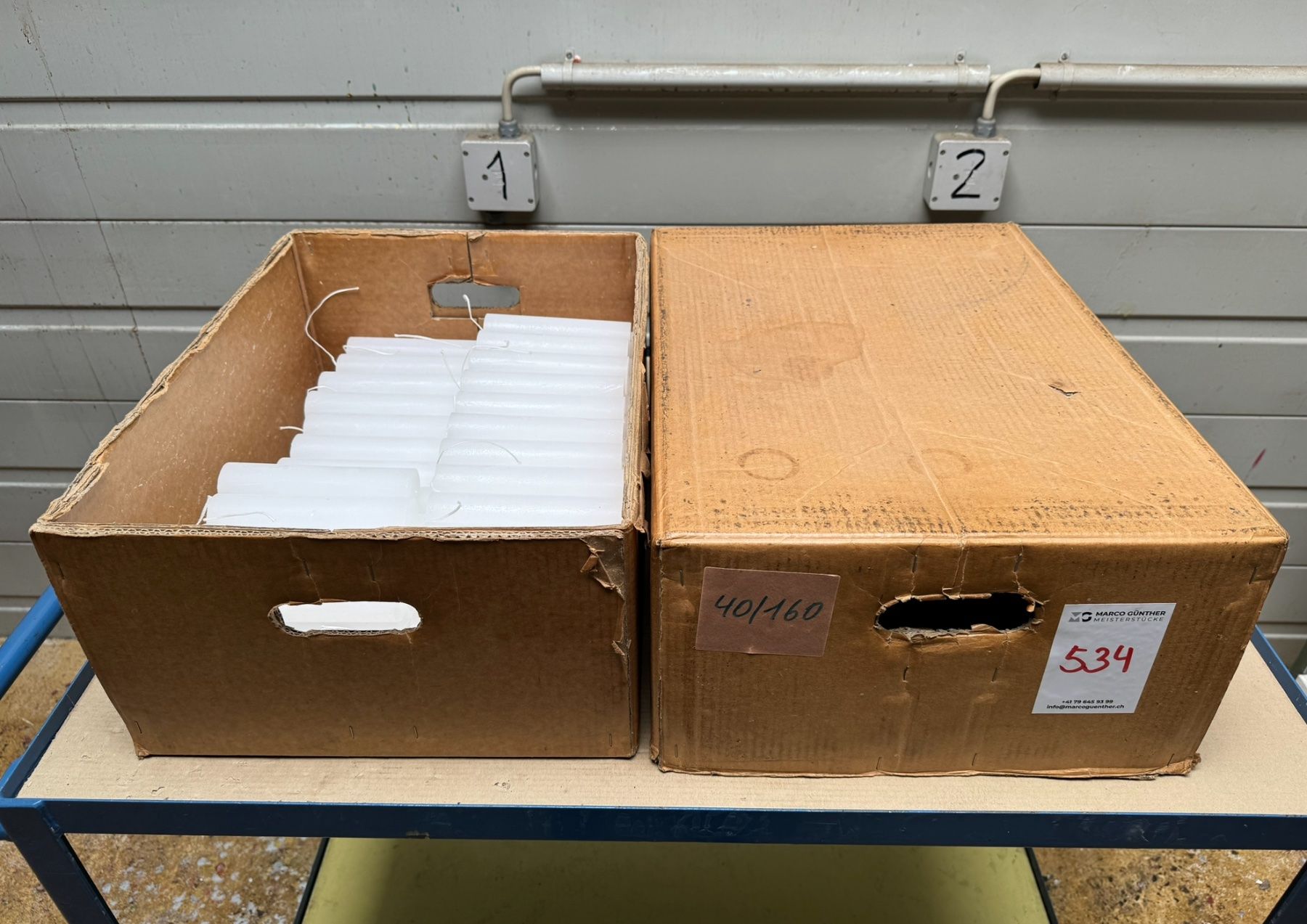 Bougies: 534 Posten Raureifkerzen aus Liquidation – D'occasion à Derendingen par Meisterstuecke 1
