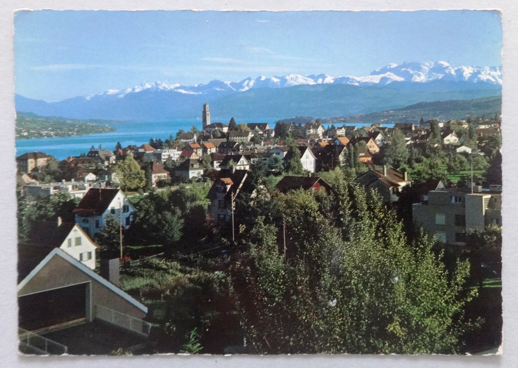 Cartoline postali: Thalwil gegen die Glarner Alpen – Difettoso da Fétigny venduto da Billy2miny