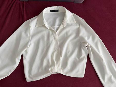 Dazy Bluse weiss langarm Grösse M guter Zustand gebraucht