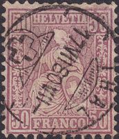1880: Nr.43 mit sauberem Stempel von THAL (SG), Kat: 100.-