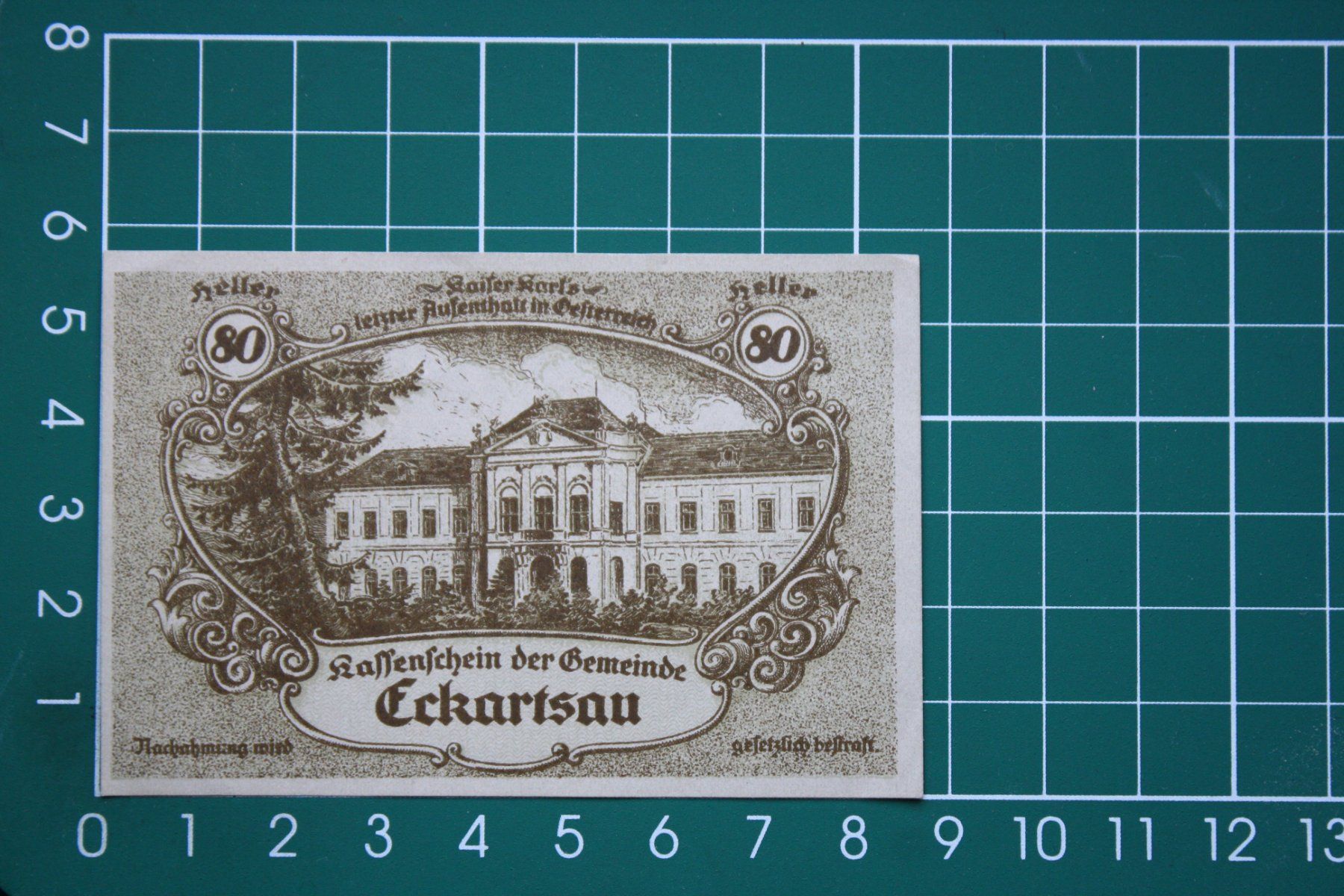 Banknoten: currency receipt austria eckartsau 80 heller 1920 – Neu (gemäss Beschreibung) aus Laupen BE von Gufi57