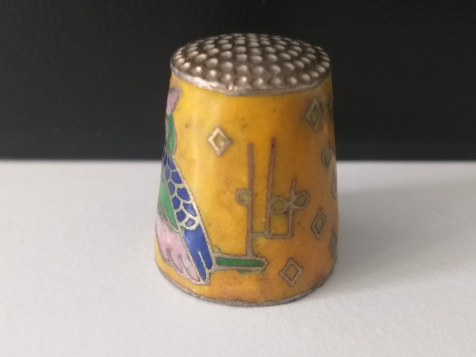 Dés à coudre: Dé à coudre chouette cloisonné – D'occasion à Cossonay-Ville par Les_1001_perles 1