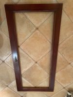 Ancienne porte vitrée en bois massif à restaurer