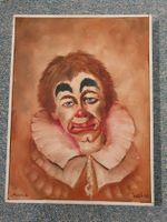 Trauriger Clown inkl. Holzrahmen