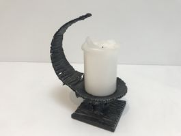 Brutalistischer, skulpturaler Stahl Kerzenständer 70 - 80er