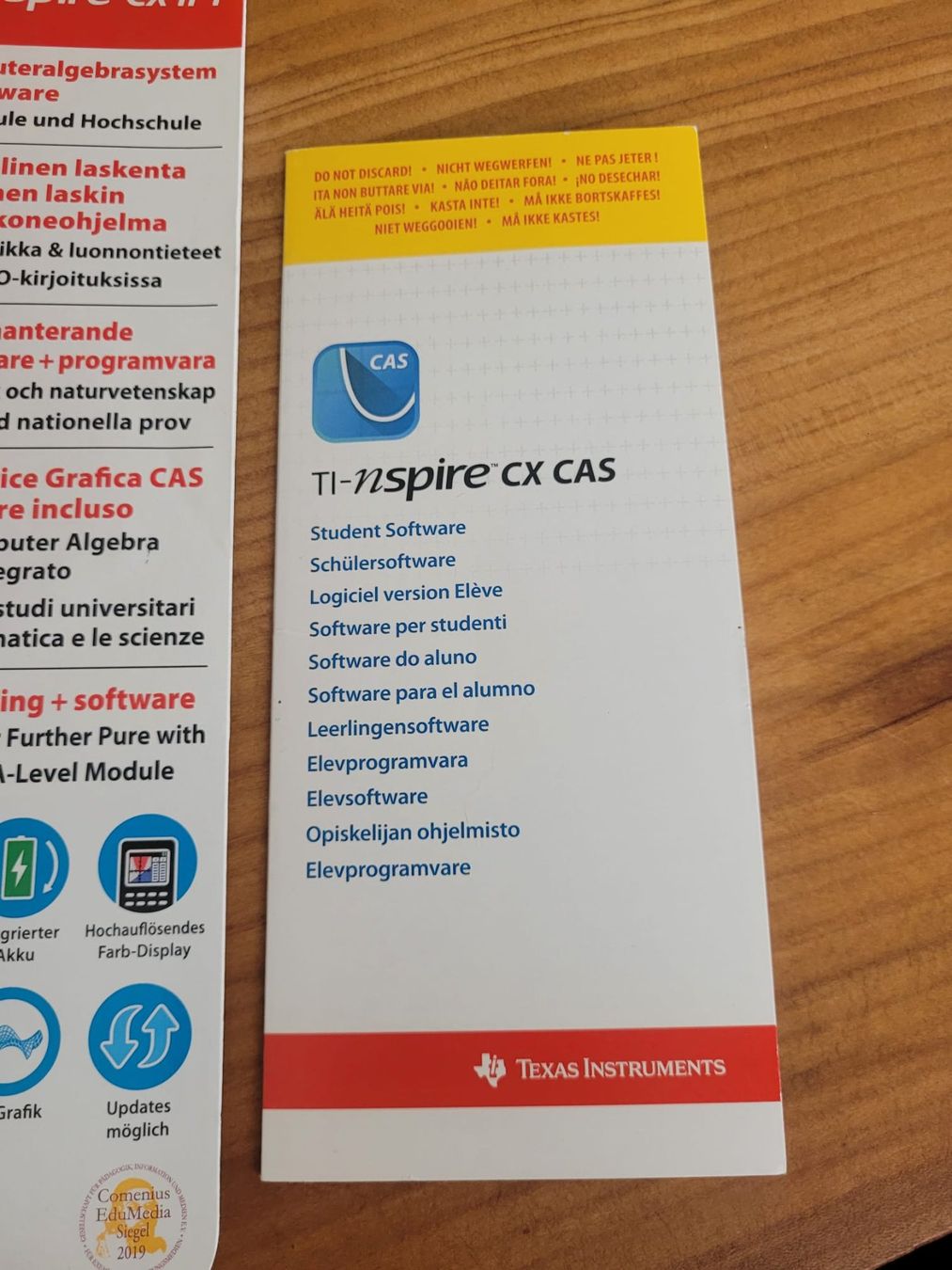 Calcolatrici tascabili: Texas Instruments TI-nspire CX II-T CAS – Usato da Reinach BL venduto da helix16 1