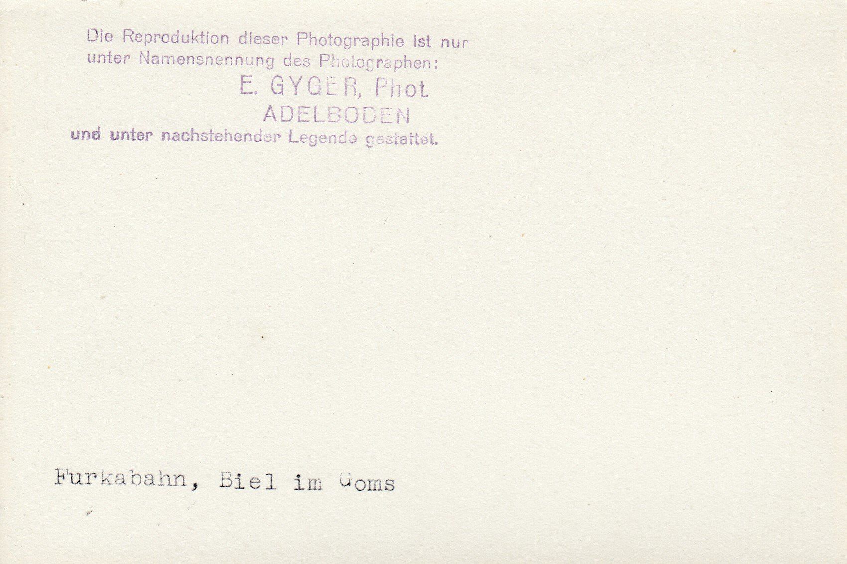 Cartoline postali: Biel   VS  im Goms – Usato da Brig venduto da Valcards54 1