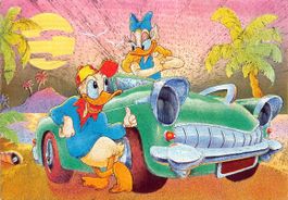 HUMOR Glitzer DISNEY, exotische Ansichtskarte ab 1.--