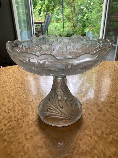 Ciotole: Jugendstil Fussschale, Pressglas, – Usato da Winterthur venduto da mona157