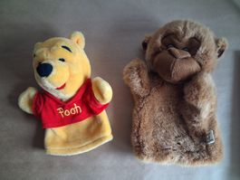 Winnie Puuh Handpuppe und Affe Handpuppe 2er Set