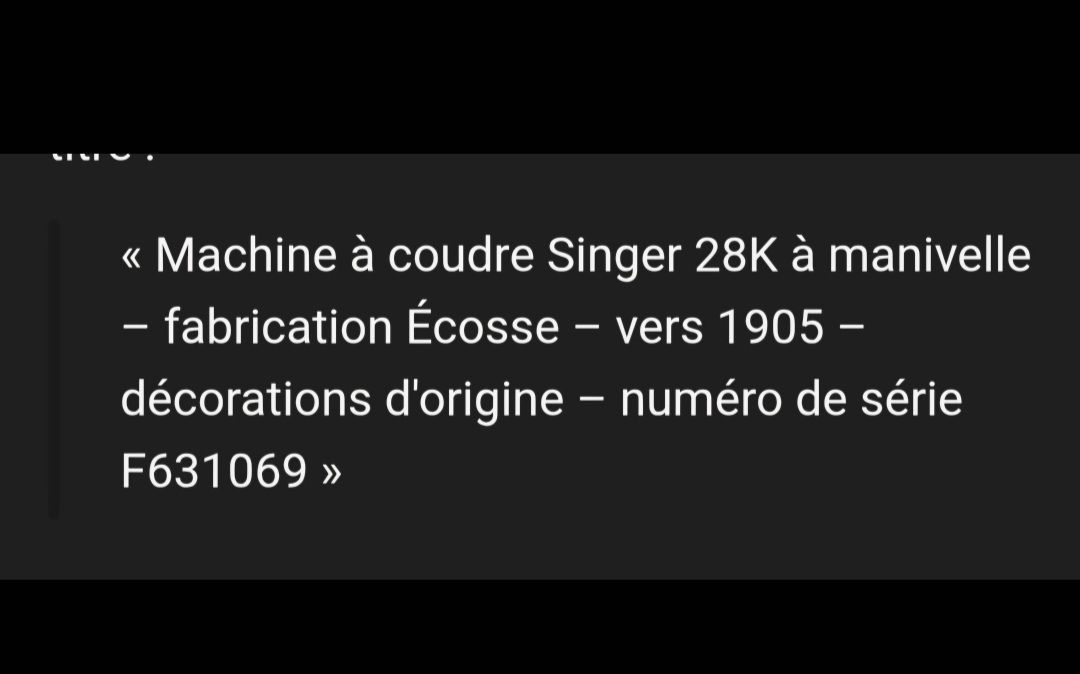 Singer Macchine da cucire: Machine à coudre Singer 28K manivelle Écosse, 1905,  – Usato da Céligny venduto da mon_h2ks 4
