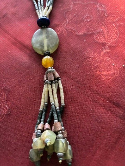 Ketten: collier ethnique avec agates. lapis- 34 cm – Gebraucht aus Evilard von nenette01 2