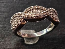 Diamanten Ring Silberring 925 mit Nachweis Diamantring