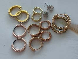 🌹Luxus  Set Nr: 2🌹  Ohrstecker  Farbe : Silver/Gold