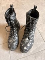 Boots grau Blumenmuster Grösse 40