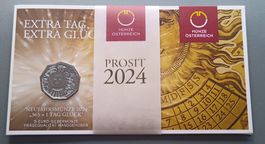 OESTERREICH - 5 EURO - SCHALTJAHR-NEUJAHRSMUENZE 2024 - NEU