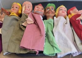 Vintage Handpuppen Set Kasperlitheater Kasper & König