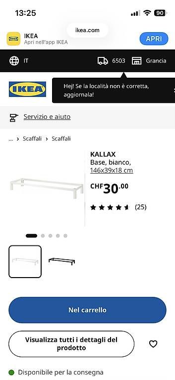 Ikea Étagères: Base/rialzo per Kallax 146x39x18 – D'occasion à Locarno par gio_ty5c 1