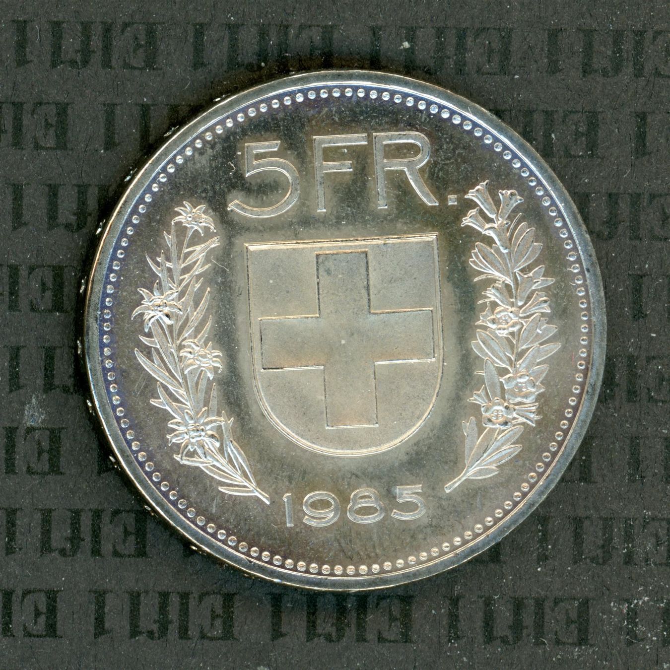 Tutti le monete: CHF___5.00 1985 stgl 5 Franken – Nuovo (secondo la descrizione) da Widnau venduto da Elf11