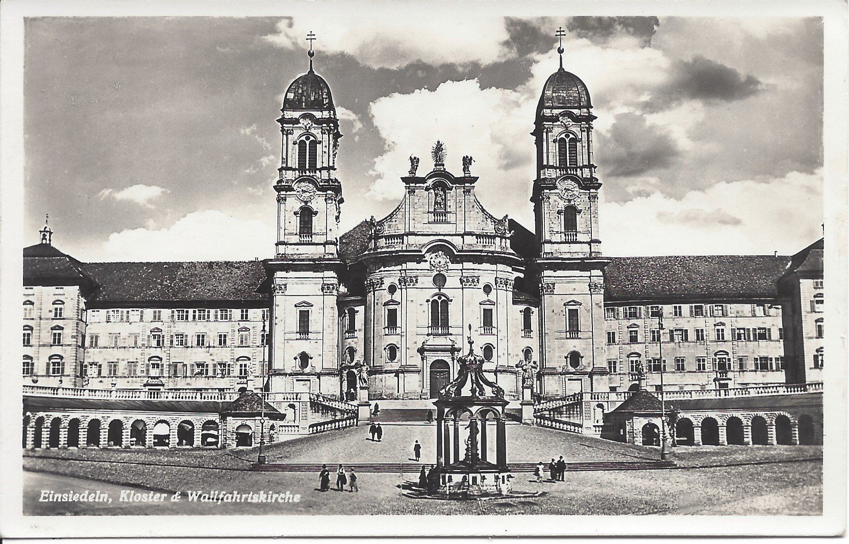 Cartoline postali: Ansichtskarte Kloster Einsiedeln 1939 – Usato da Embrach venduto da Illingen13