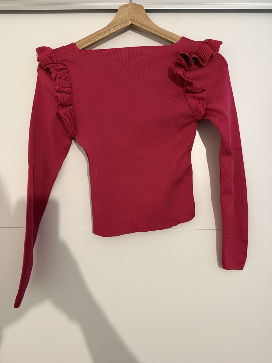 T-shirt: Stylisches Oberteil mit Rüschen Grösse S/M – Usato da Rebstein venduto da Tuerkii 1