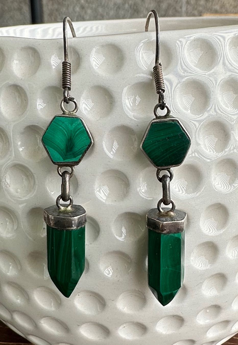 Orecchini pendenti & Orecchini a lobo: Malachite Boho Ohrringe – Usato da Affoltern am Albis venduto da Sveta75 3