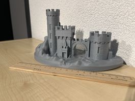 Burg mit Torbogen 3D gedruckt für Modelleisenbahn Landschaft