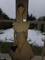 Windlicht Prinzessin mit Krone und Handtasche inkl. 2Hofdame