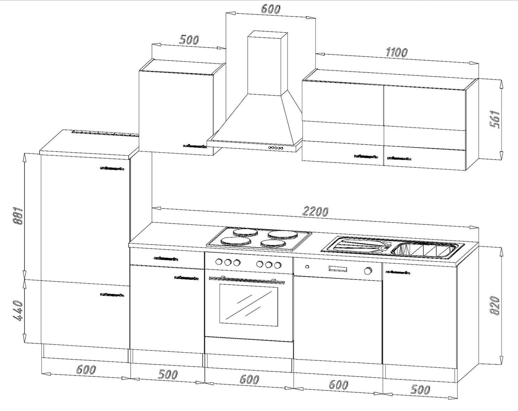 Cucine complete: 174 Küchenzeile Küchenblock 280cm E/SÄ/S - Küche Einbauküche – Nuovo e nell'imballaggio originale da Wallenwil venduto da toesstalvertrieb 8