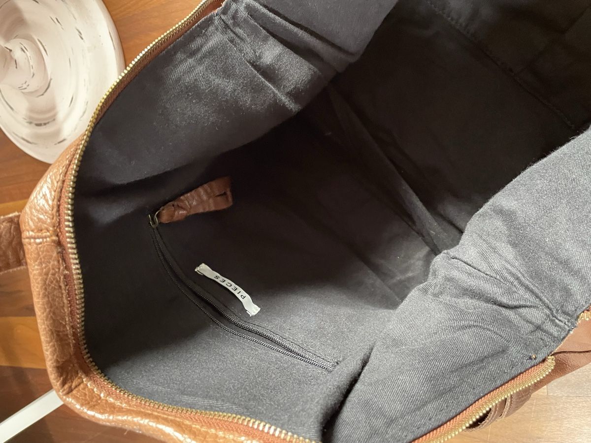 Pieces Borse: PIECES Ledertasche, braun – Usato da Fehraltorf venduto da Nadja0205 3