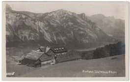 Flums, Kurhaus Sässliwiese mit Stempel, Photokarte gel. 1922
